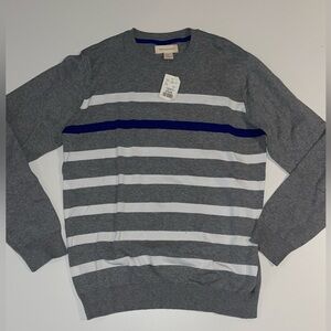 Gray Striped Men's Sweater